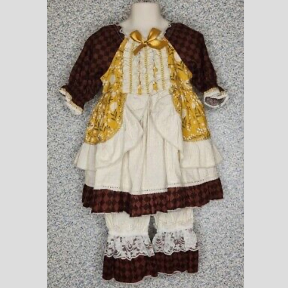 Sweet Pea Blossoms Children's Boutique Fall Autumn Thanksgiving Outfit Girls 2/3